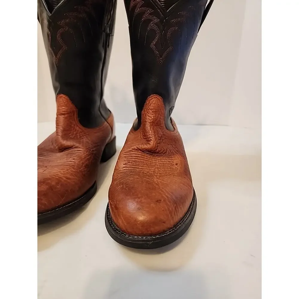Vintage Ariat 35691 Two Tone Heritage Western Cowboy Ranch Boots Men's Sz 9 D